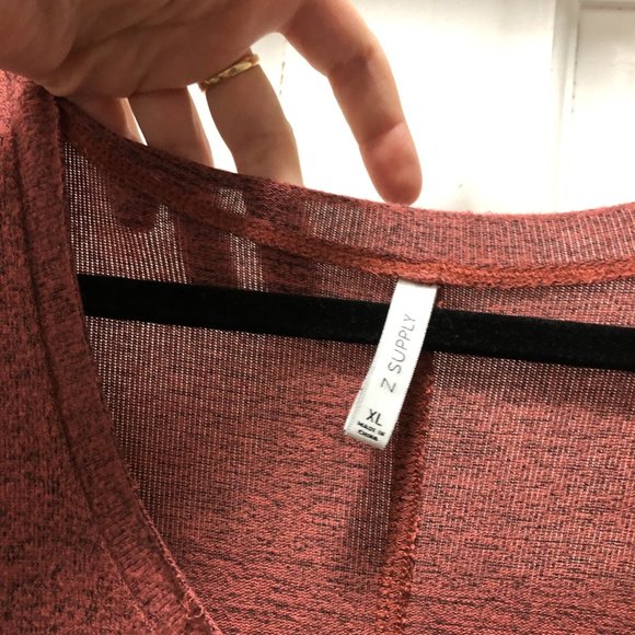 lightweight split-seam tunic v-kneck sweater - Picture 3 of 7